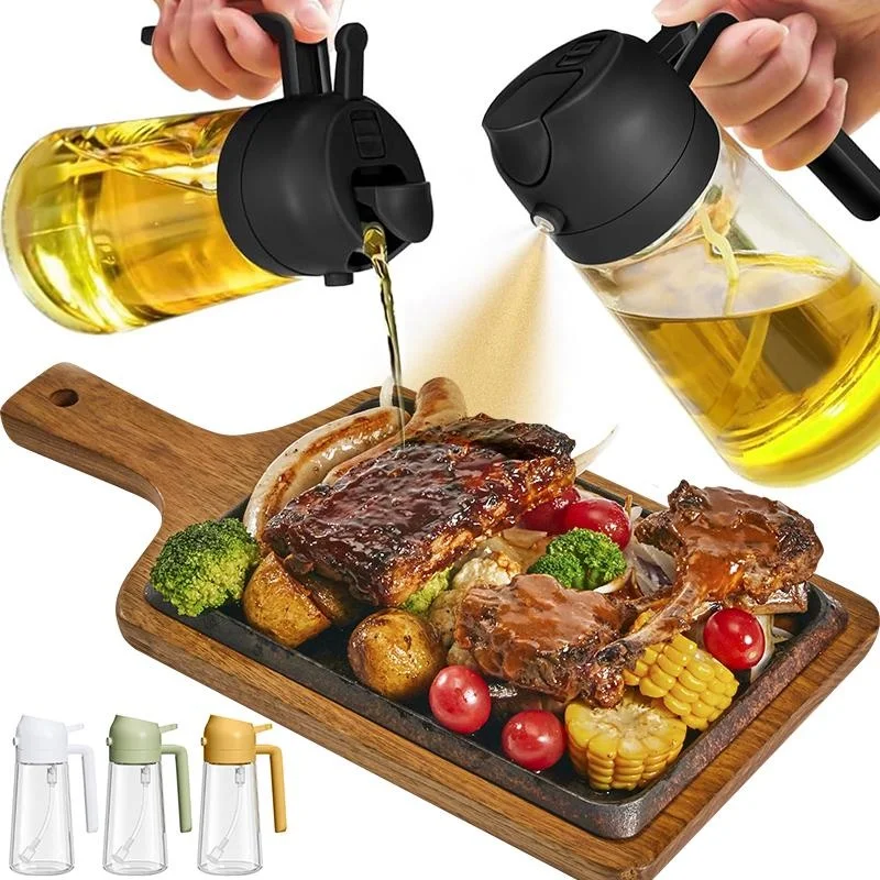 

1pc 470ml olive oil sprayer mister,oil mister for air fryer that can be poured out,cooking oil spray bottle that can be spray