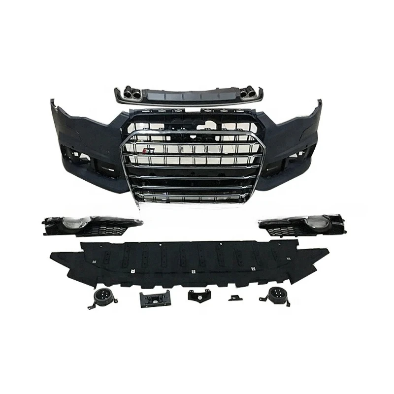 Hot Sale for Audi A6 Body Kit  Upgrade To S6  Car Bumper with Grille 13 14 15 PP Material