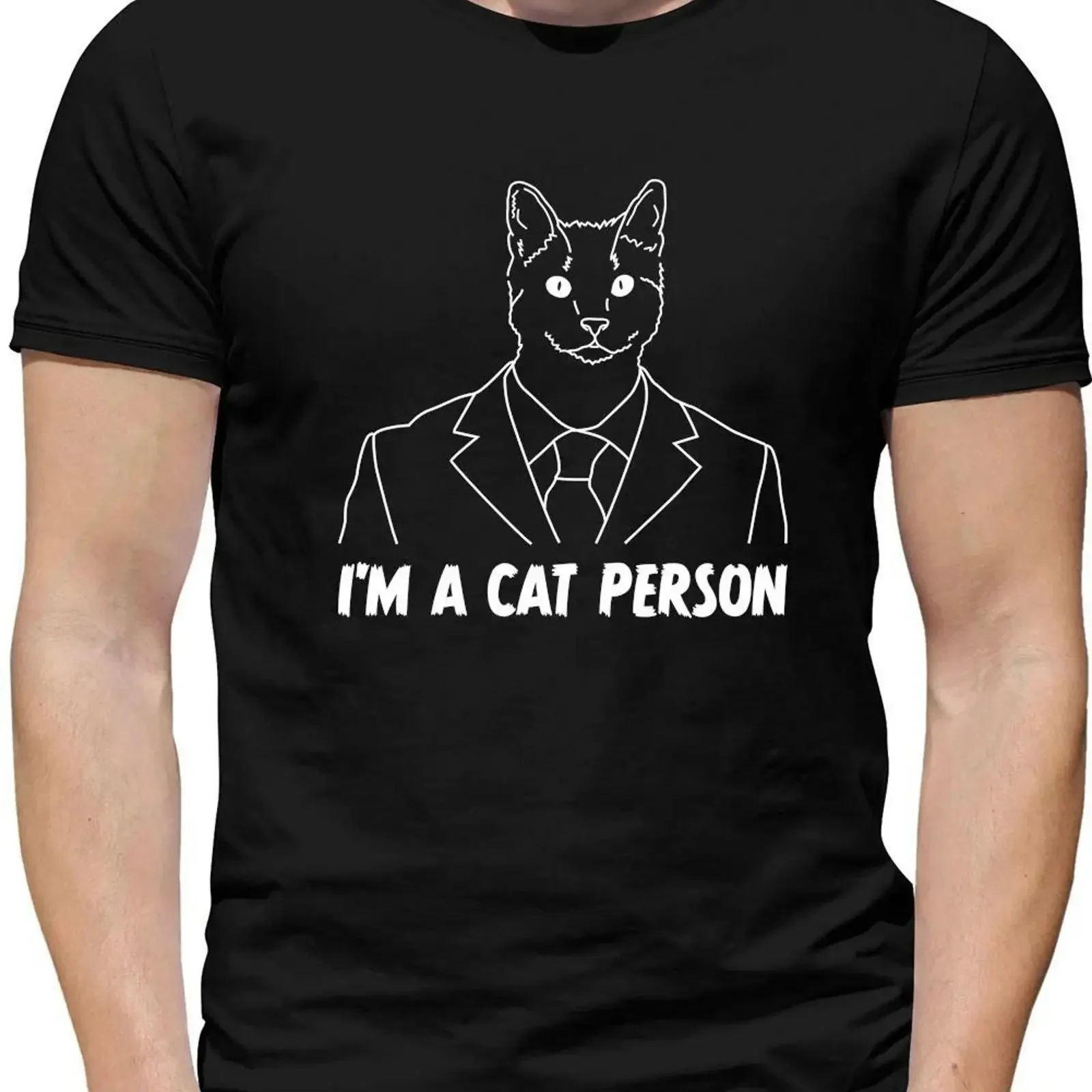 I'm A Cat Person Herren T Shirt Kätzchen Haustier Katzen Katze Tierbesitzer vintage Washed streetwear Slightly designer clothes
