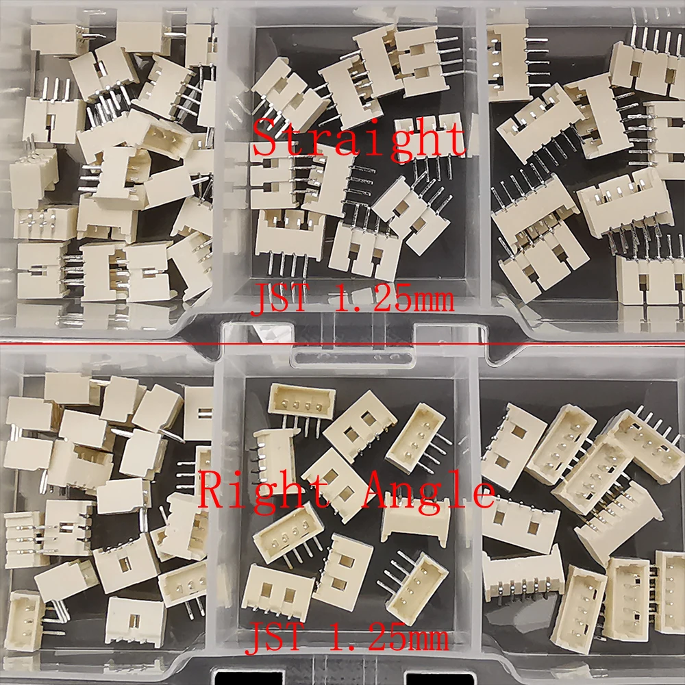 1Box JST 1.25mm/SH 1.0/ZH1.5/PH2.0/SYP/SM/XH 2.54mm/VH 3.96mm Pitch 2 3 4 5Pin Male Female Housing Terminal Pin Header Connector