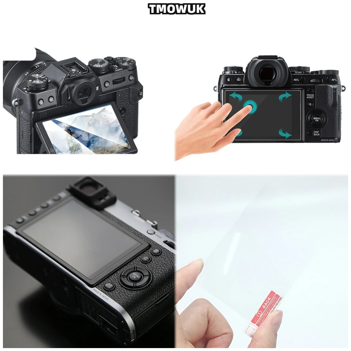 

For Fujifilm X-T1 T2 XA3 XA5 XA10 XA20, Transparent Screen Protector, Seamless Touch