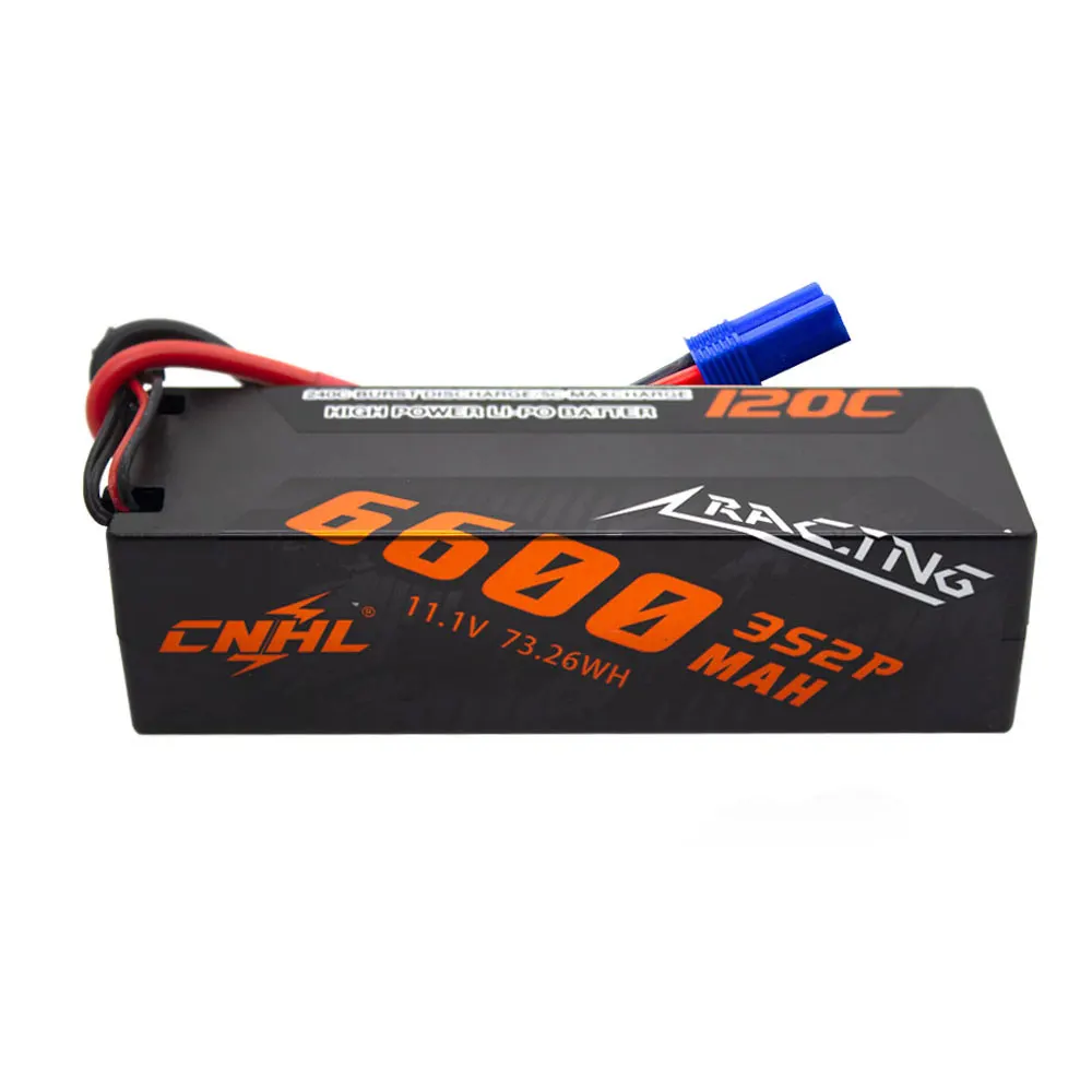 

CNHL Racing Series 6600mAh 11.1V 3S Lipo Battery 120C Hard Case with EC5 Deans T Plug