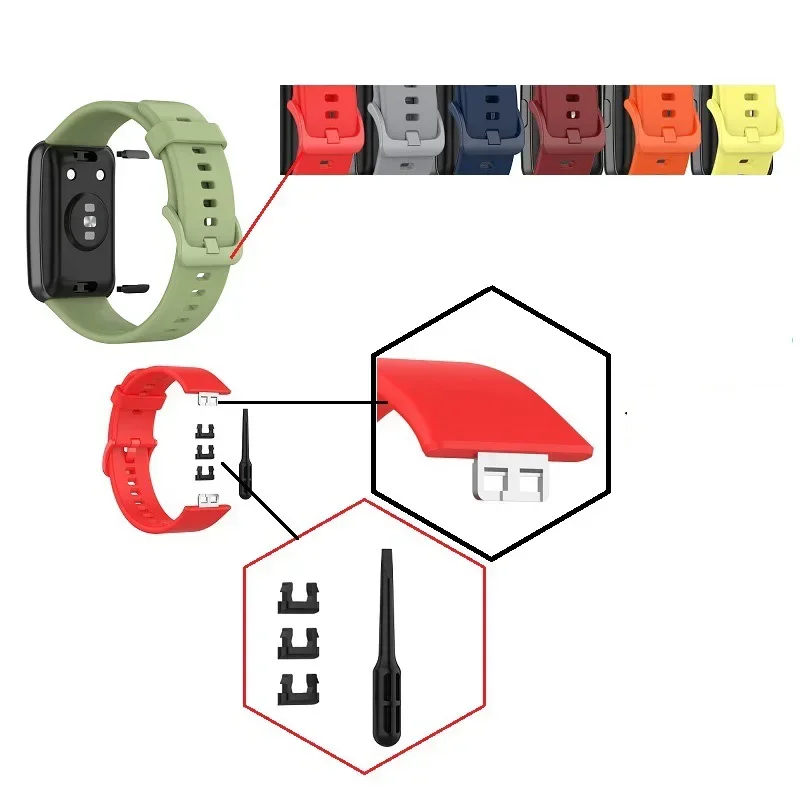 Силиконовый ремешок для смарт-часов Huawei, сменный спортивный браслет с инструментами