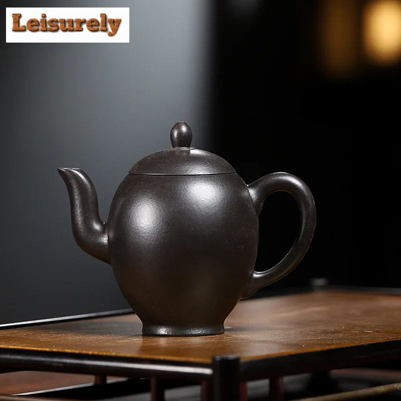 150ml Yixing Purple Clay Teapots Handmade Beauty Shoulder Pot Raw Ore Dahongpao Reducing Roasting Mud With Infuser Zisha Tea Set