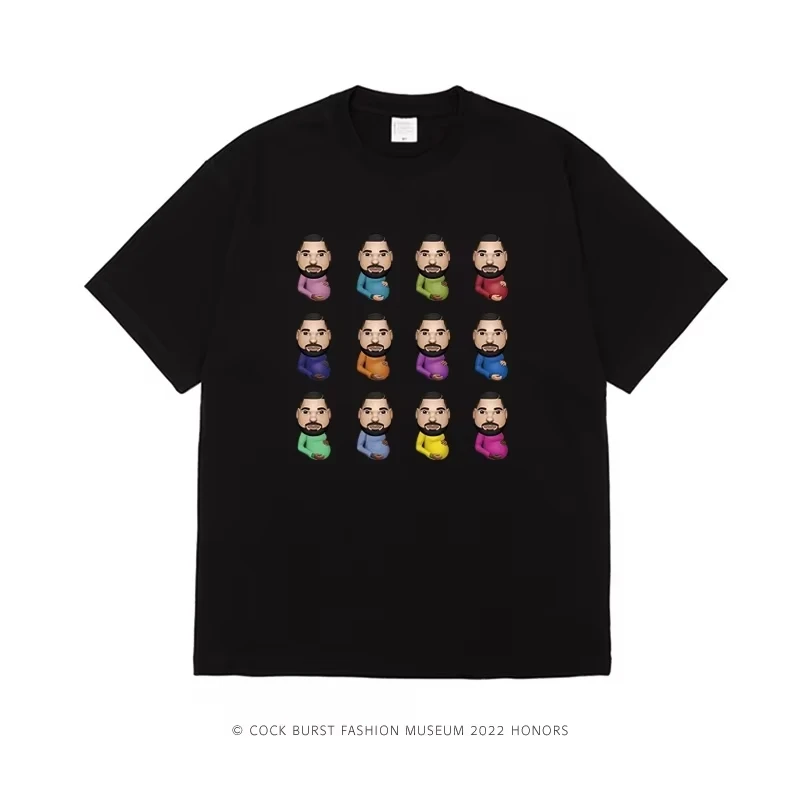 Street Hype Culture T-Shirt CLB Album Boy Lover DRAKE Amerikanischer Hip-Hop Rock Kurzarm-Sänger Männer Frauen Street Tops – Detail 4