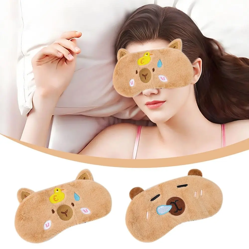 

Новая маска для сна с капибарой, мягкая расслабляющая маска для глаз, мультяшная маска для глаз для девочек и женщин, домашние путешествия