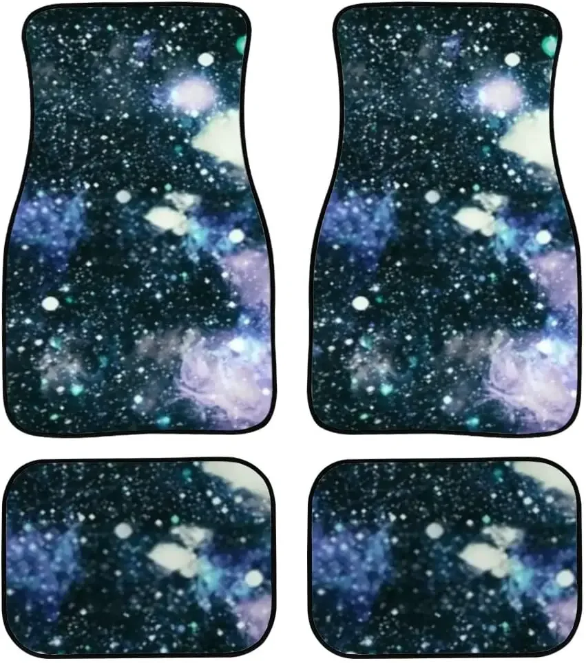 Car Floor Mats Deep Space High Definition Star Field Print Design Carpet Car SUV Truck Floor Mats 4 Pcs, Car Mats Carpet