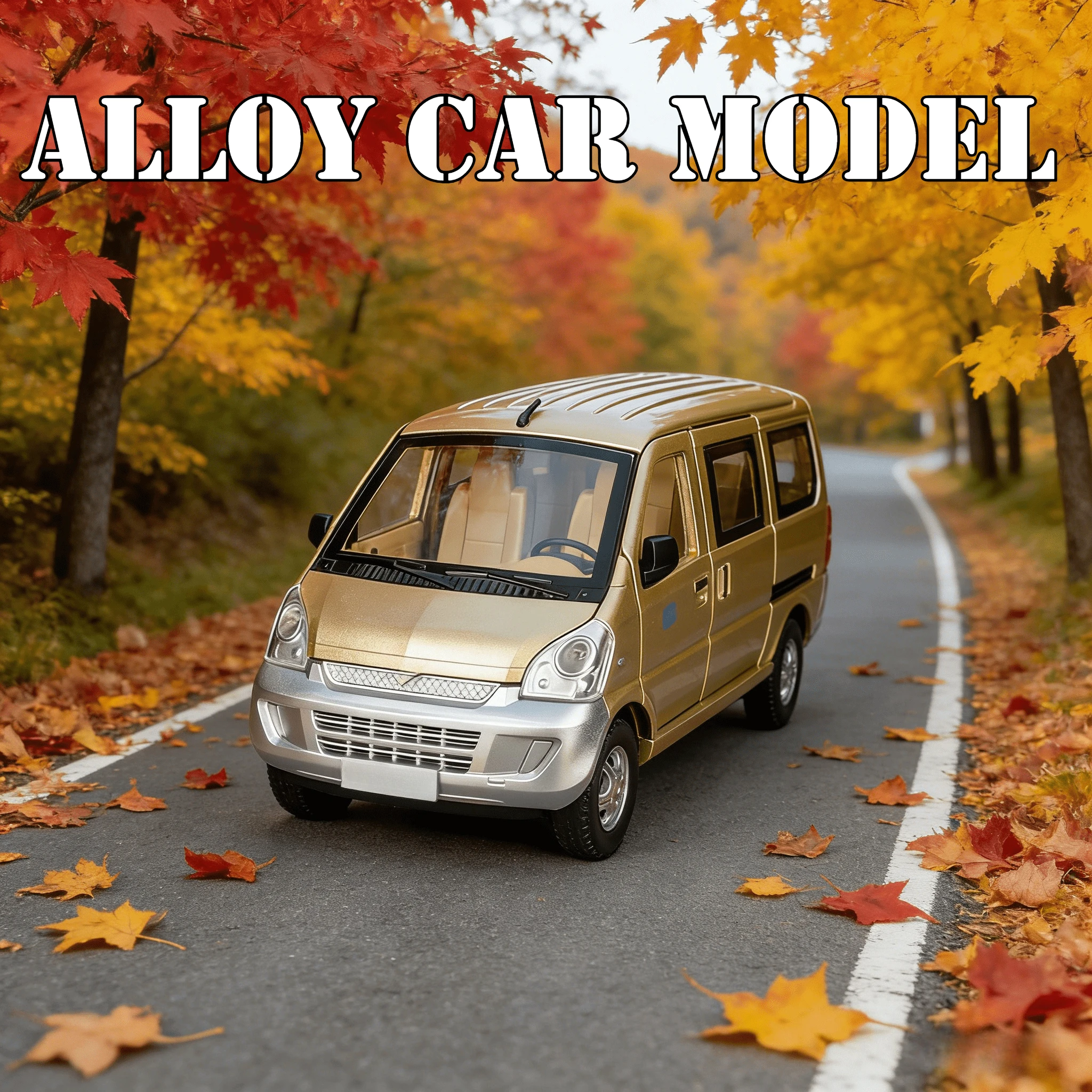 โมเดลรถโลหะผสม Wuling แบบกล่องจำลองสเกล 1:24 พร้อมประตู ฝากระโปรงหน้า และฝากระโปรงท้ายที่สามารถเปิดได้ เหมาะสำหรับเป็นของขวัญสะสมสำหรับเด็ก