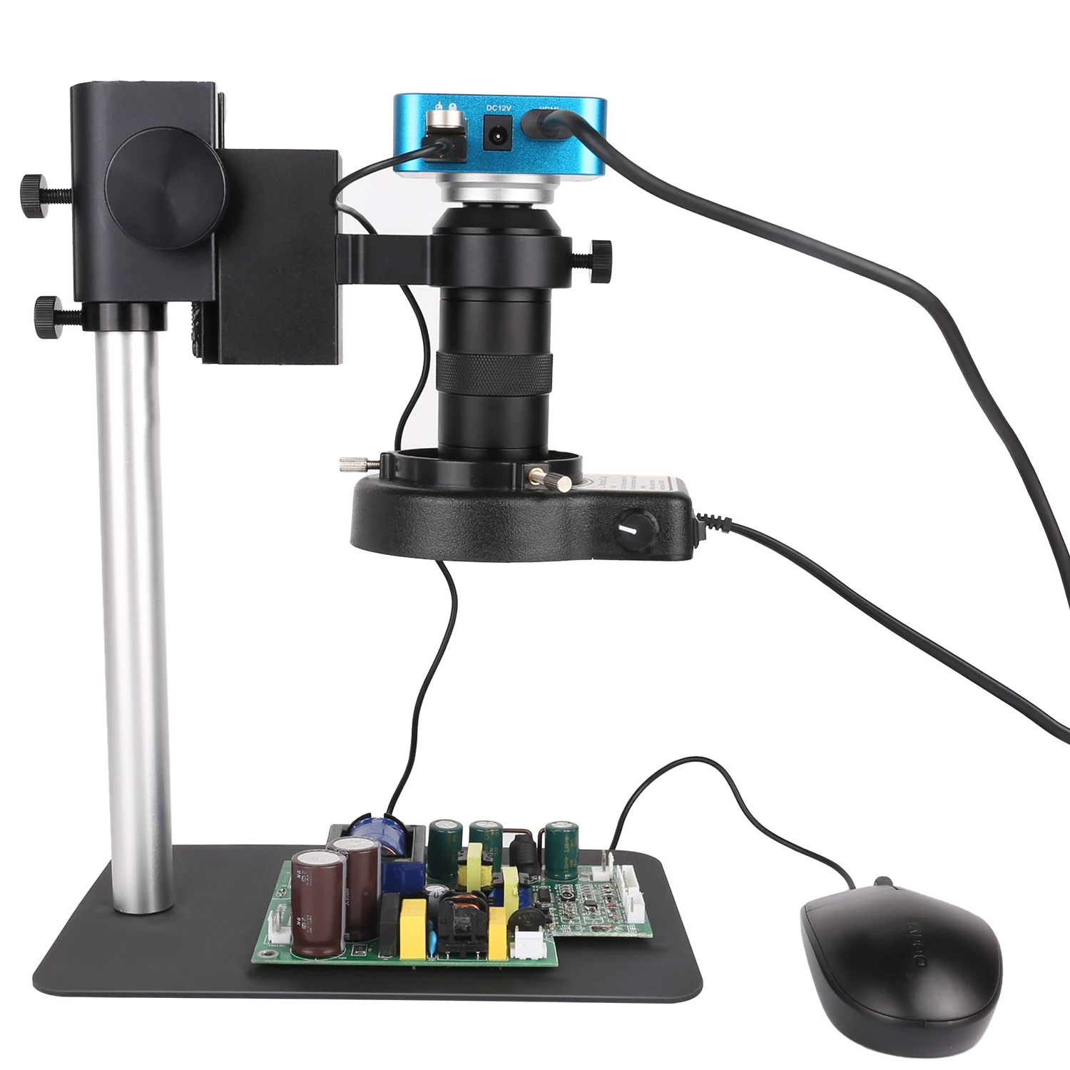Yizhan 4K 48MP Industrial Lab Vedio microscopio 1080P HDMI USB microscopio fotocamera lente d'ingrandimento 130X C Mount Lens PCB Jewelry Repair
