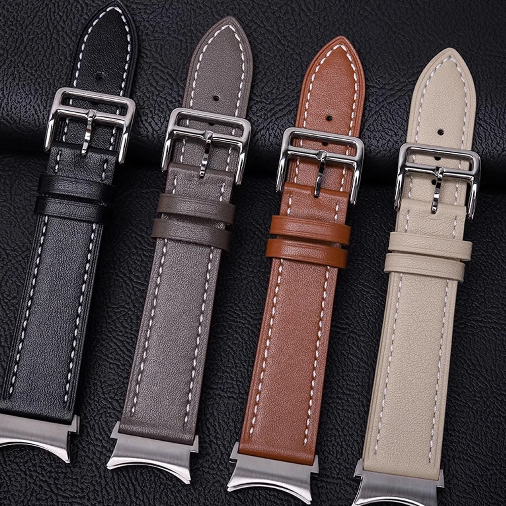 Band For Samsung Galaxy Watch 6/4/5/Pro/classic/7/FE 44mm 40mm 43 47mm 20mm No Gaps Leather Bracelet Correa Galaxy Watch 6 Strap