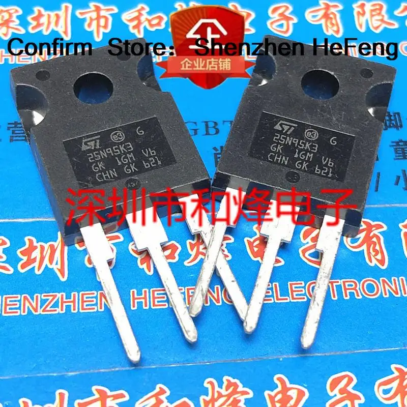 5PCS-10PCS 25N95K3 STW25N95K3  TO-247 950V 22A    Really Stock Best Quality Guarantee Transistor Fast Shipping