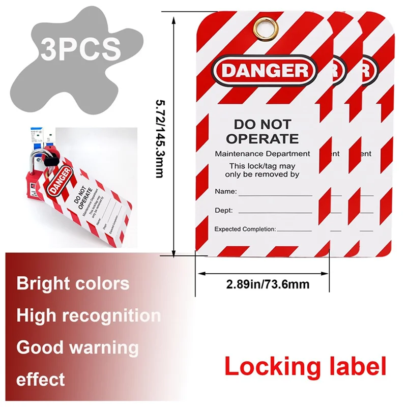 

AB08-Lockout Tagout Set Safety Padlocks Universal Circuit Breaker Lockout With Black Pocket Bag