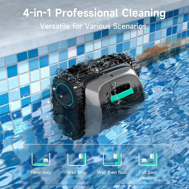 (2025 Upgrade) WYBOT C1 Pool Robot Vacuum for Inground Pools, 4-in-1 Cordless Robotic Pool Cleaner Lasts 150min
