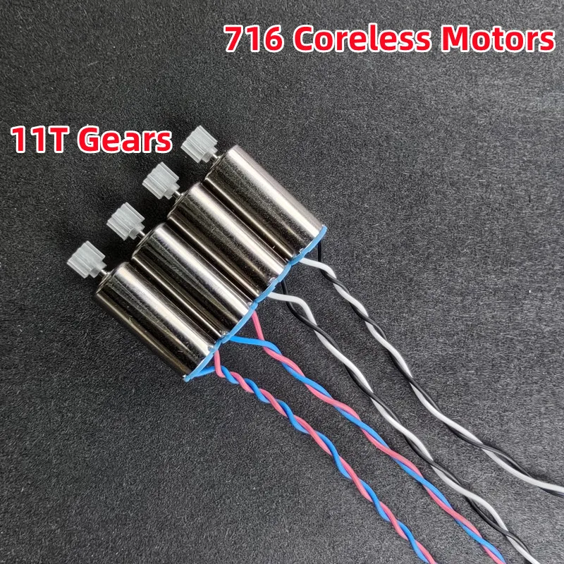 4pcs 716 7mm*16mm CW CCW Mini Coreless Motor DC3.7V 56000RPM Ultra High Speed Small Hollow Cup Motor DIY RC Drone Aircraft Model