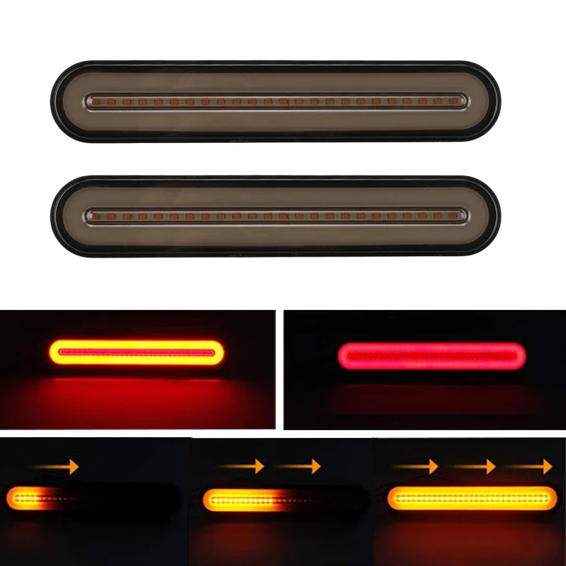 

LED Tail Light 12V 24V Stop Reverse Lamp Safety Indicator Waterproof For Truck Trailer Car Taillight Flowing Turn Signal Lights