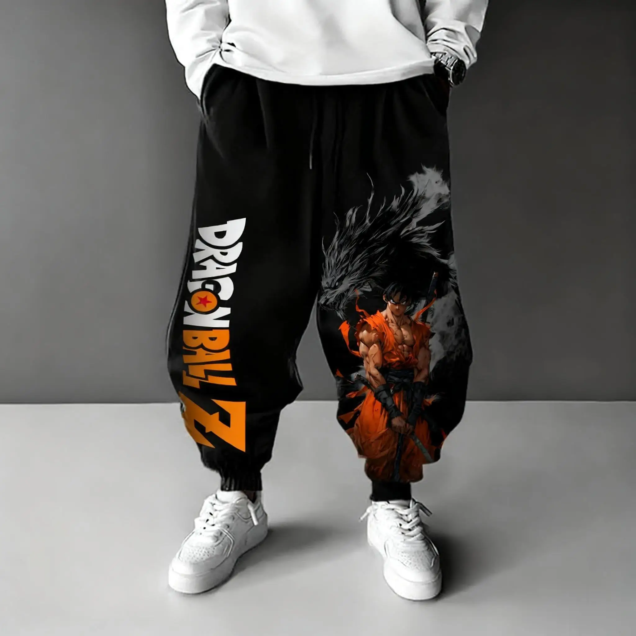 

Anime Dragon Ball Goku Sports Pants Men Sweatpants Streetwear Loose Casual Hip Hop Trousers Y2k Autumn Winter New Trend Cosplay