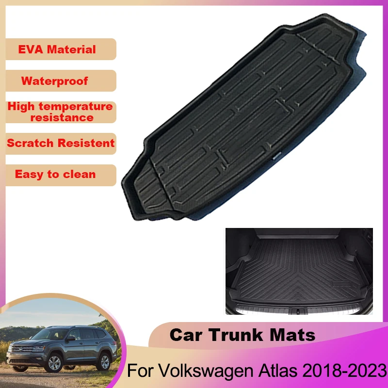 

Car Trunk Mat for Volkswagen VW Atlas Teramont 2018 2019 2020 2023 Waterproof Carpet Tray Liner Cargo Anti-Slip Boot Storage Pad