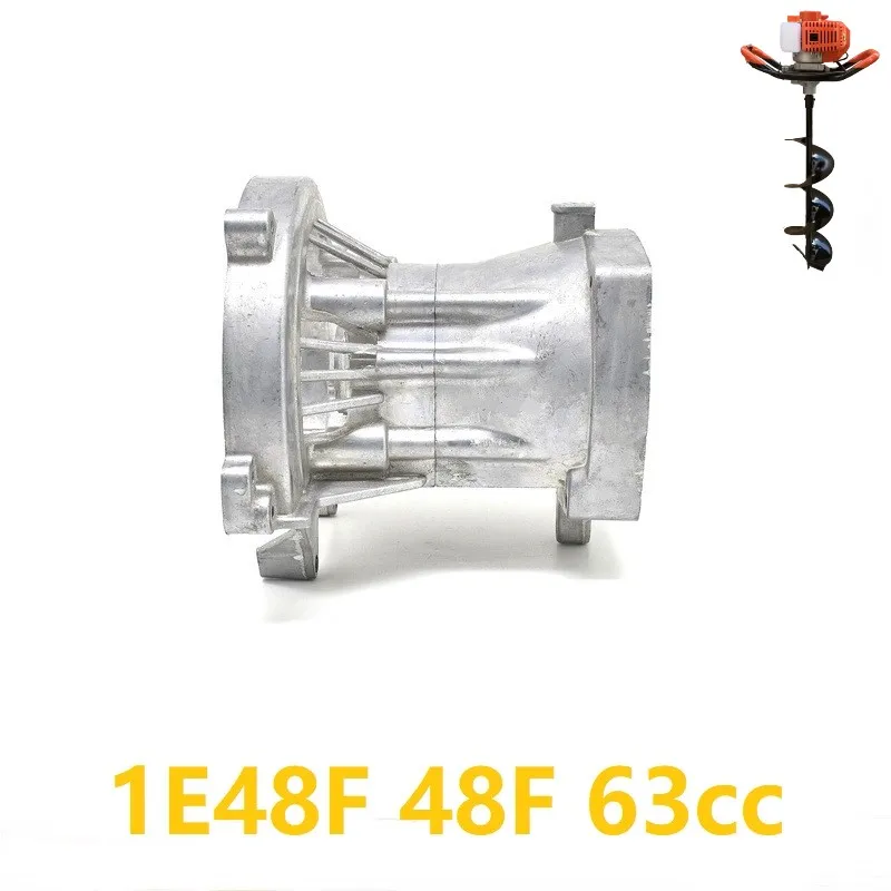 1E48F Aluminum Crankcase Crank Case Crankshaft Box Engine Motor Housing Universal Fit Chinese 1E48F 48F 63cc Earth Auger Trimmer