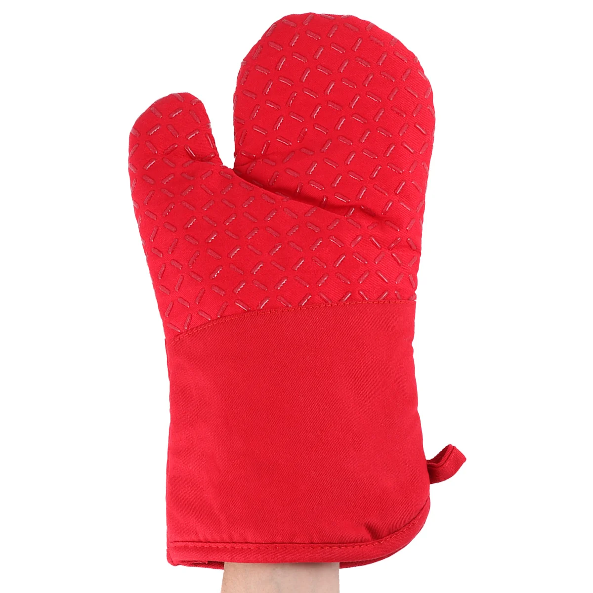 

1Set Heat Insulation Oven Mitt Pot Holder Cotton Cloth Eco Friendly Kitchen Accessories for Cooking Baking Barbecue Red