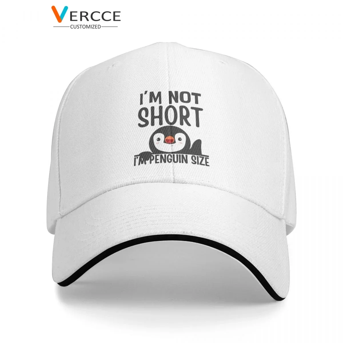 Im Not Short Im Penguin Size Cute Baseball Caps Sun Caps Unisex Hats