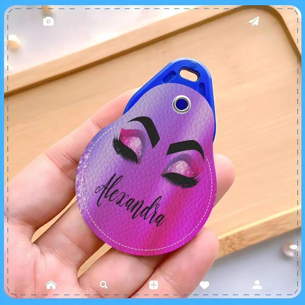 Eyelash Decorative Creative Cartoon Pattern Sensitive Access Card Protective Sleeve Keychain Fashion Decorative Pendant