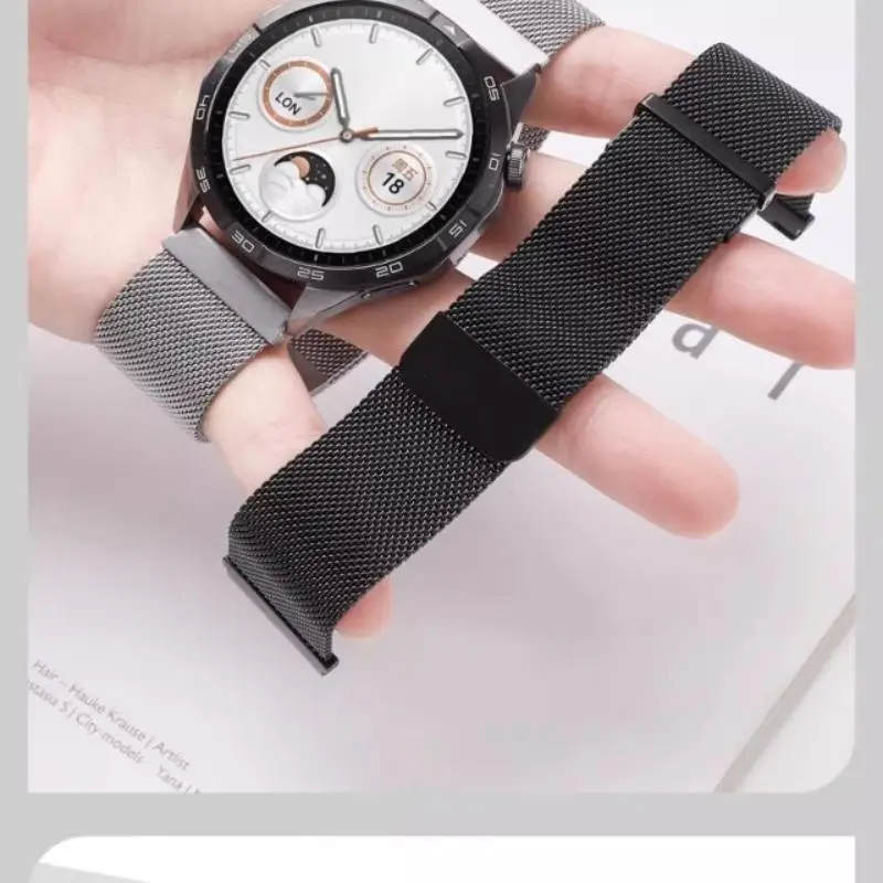 20mm 22mm Huawei Milanese steel strap magnetic strap for Huawei GT5pro GT5 Huawei GT4pro GT4 Huawei GT3pro GT3 watch strap
