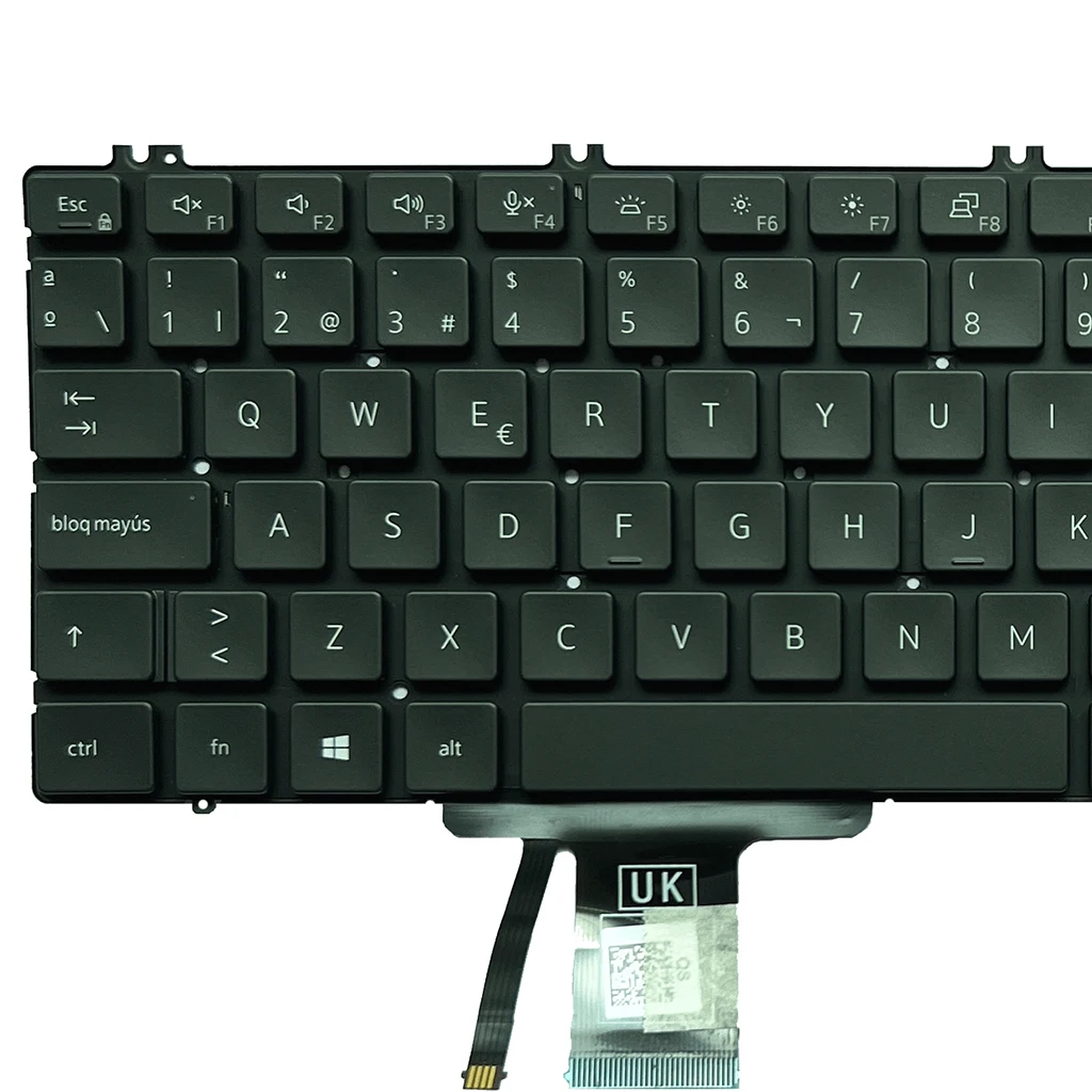 Imagem -04 - Teclado Retroiluminado para Laptop Dell 7750 7750 7670 7760 7560 177750 sp 0mh69p Nsk-qsabc Pk132v71b21 Espanhol