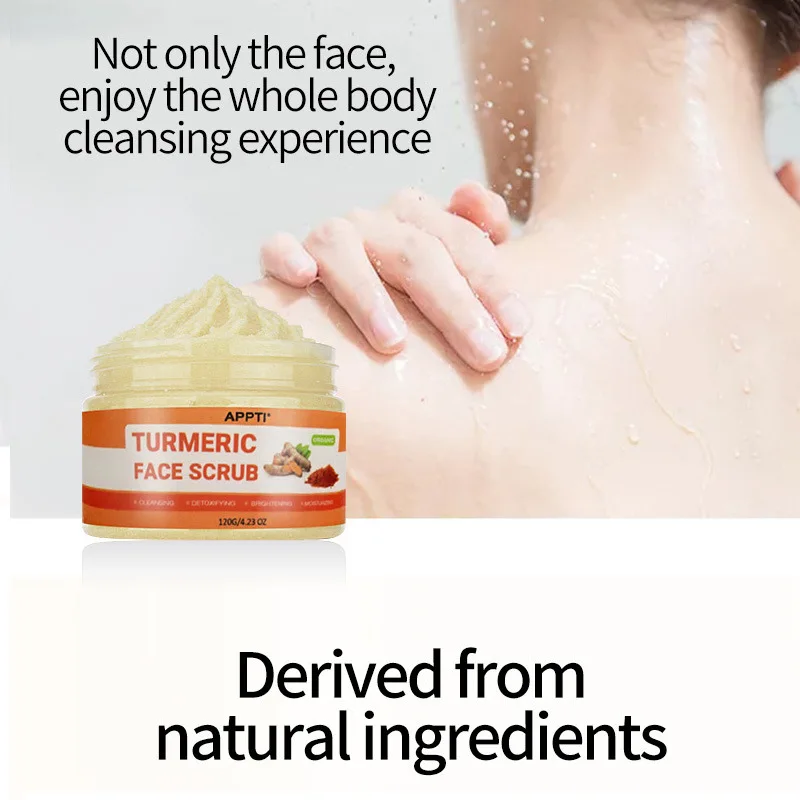 120g Ginger Paste Turmeric Exfoliating Blackheads Cleansing Pores Facial Body Scrub Any Skin Moisturizing Shrink Pores Unisex