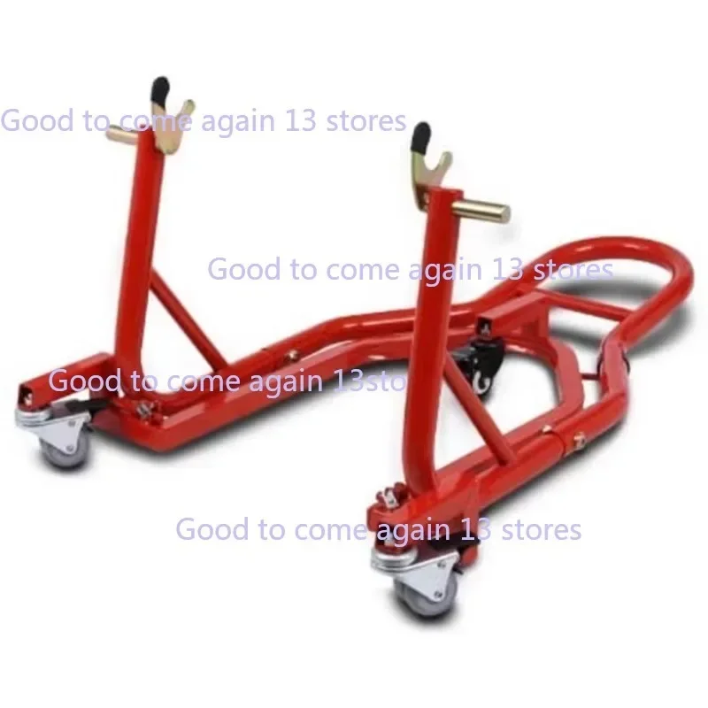 

Large Row of Motorcycles Heavy Locomotives with Mobile Lifting Frame Stationary Frame Parking Frame Handling Rack