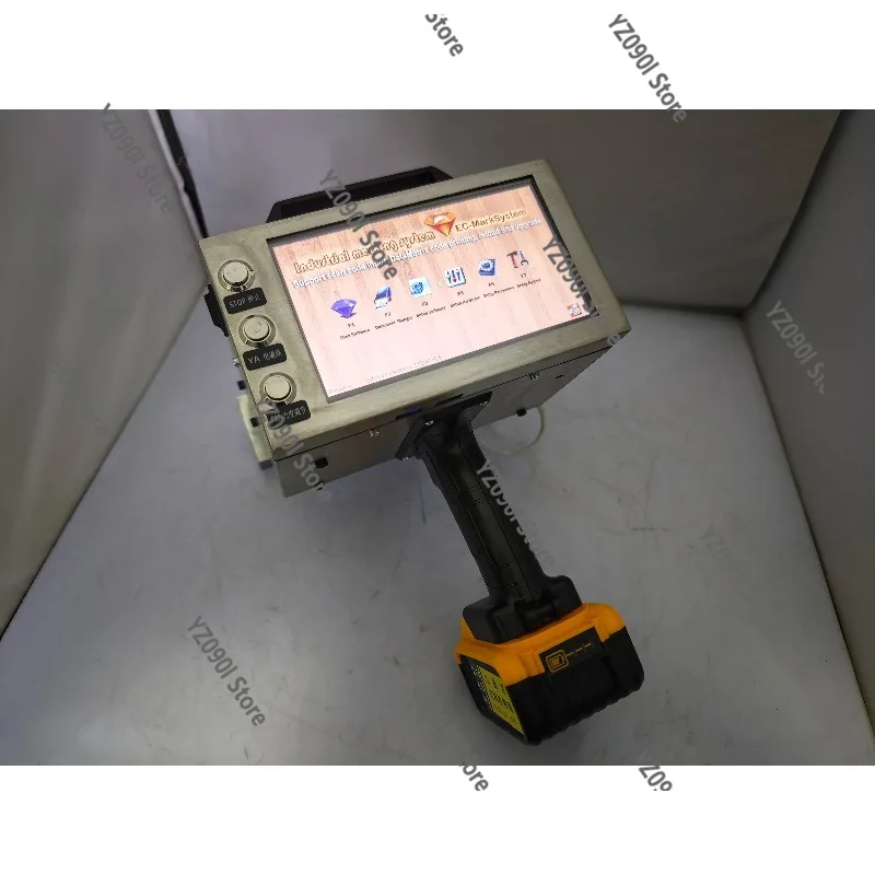 Touch Screen Handheld Marking Machine Lithium Battery Dot Peen Marker 120x30mm Range Equipped with Electromagnet