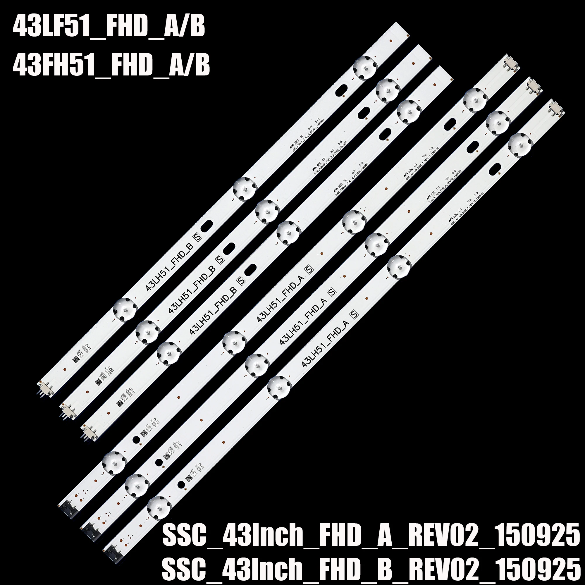 6piece/lot Strip of LED 43LH51_FHD _ a Type L for LG 43LH5100 43LH590V 43LH51_FHD_A type HC430DUN-SLVX1-511X 43 inch use100%new