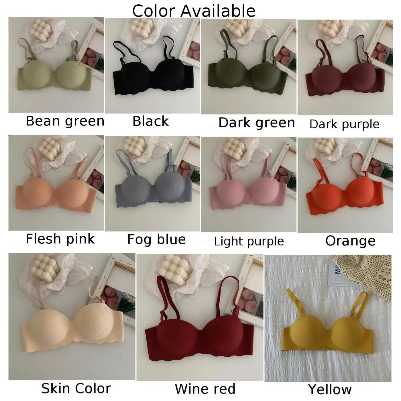 女性のためのシームレスなシームレスな下着,ワイヤレスランジェリー,コンバーチブルストラップ