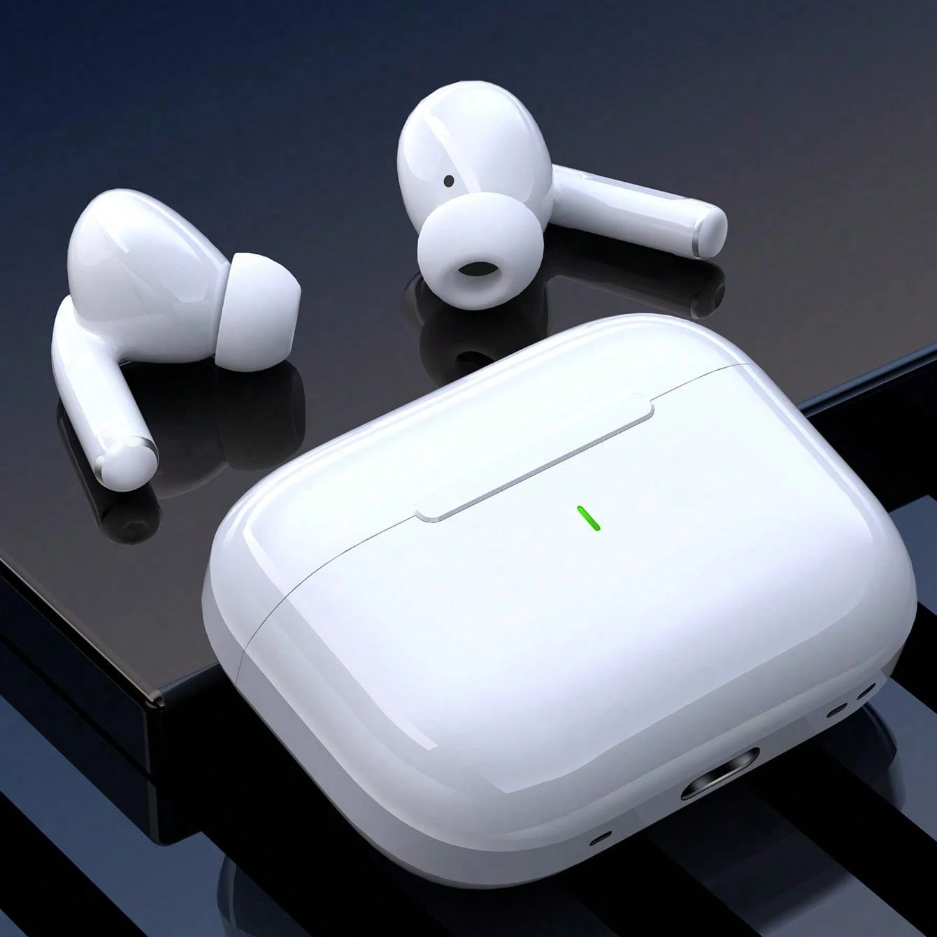 TWS Wireless Bluetooth Earbuds In-Ear Earphones HiFi Stereo Gaming Headset with Built-in Microphone for Sports