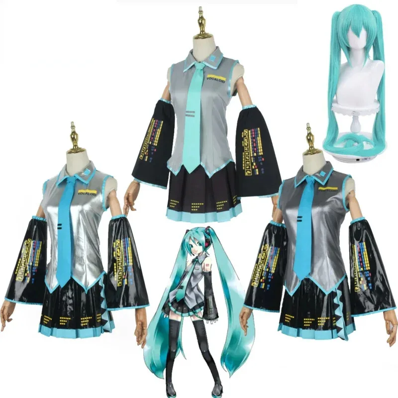 vocaloid-ミクコスプレウィッグ衣装日本ミディドレス初心者将来ミクコスプレ女性ハロウィン女性の衣装男性サイズ-ukh
