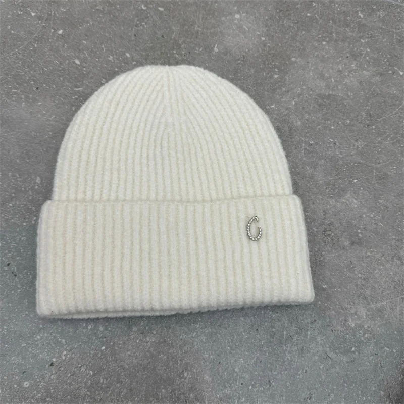 Beanie Hat Woman Winter Warm Plushed Knitted hats Outdoor Ear Protected Perforated Woolen Hats Female Sinple Beanies Man