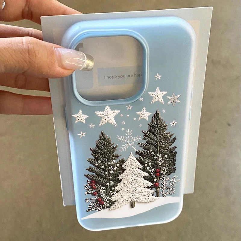 شجرة عيد الميلاد عناصر عيد الميلاد طباعة بولي TPU قضية الهاتف المحمول ل Xiaomi Poco X5 X6 X7 5G M6 Pro 4G 2 في 1 غطاء ل POCO X7