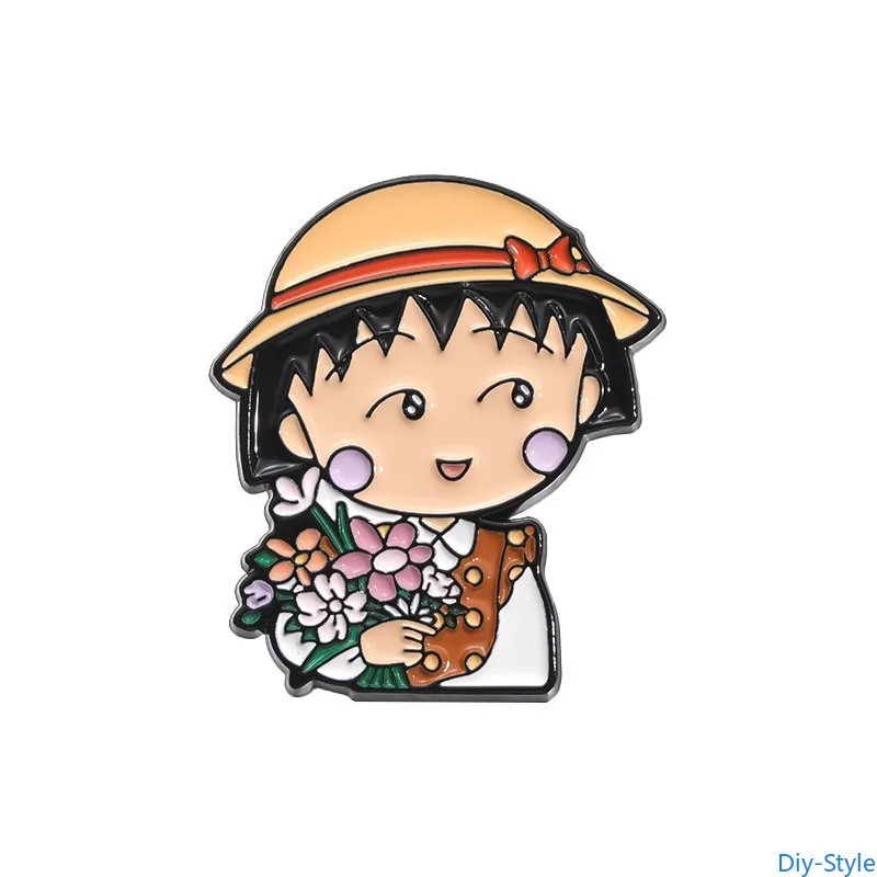 

Cute Little Girl Clothing Accessories Backpack Alloy Brooch Badge Enamel Lapel Pins Wholesale