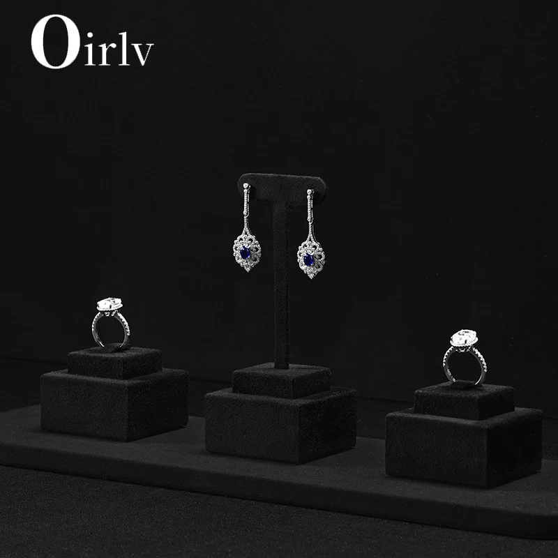 Oirlv Earrings Rings Jewelry Display Stand T-bar Rack Holder For Rings Jewelry Storage Display Set Props Shop Window Decoration