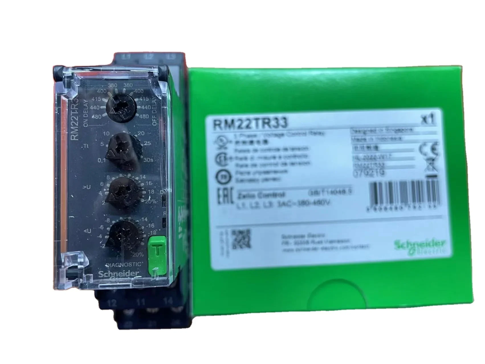 Original -Brand 3 Phase 3AC 380-480V Zelio Voltage Control Relays RM22TR33