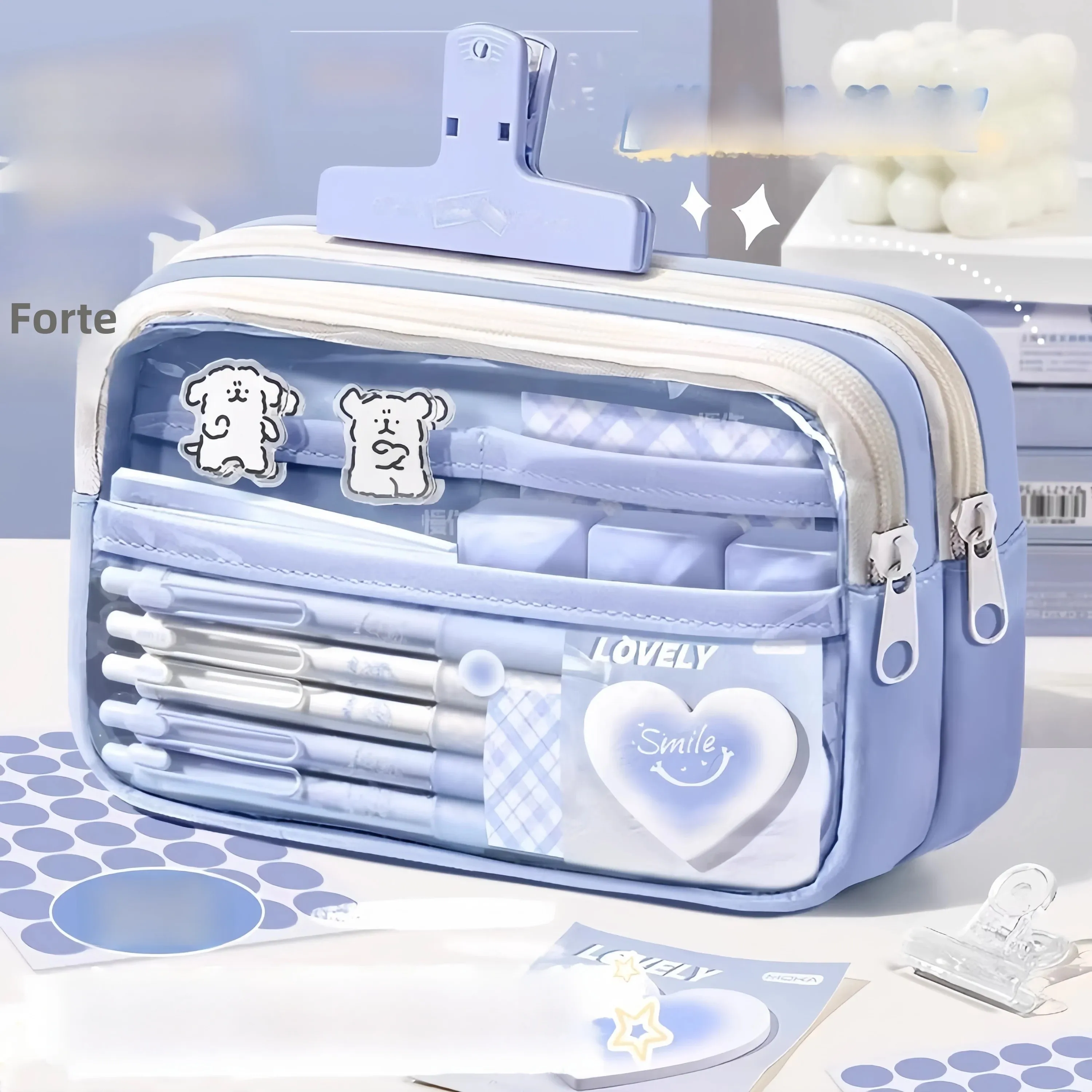 large-capacity-transparent-pencil-case-girls-style-2025-new-ins-trend-stationery-bag-for-students-and-office-workers