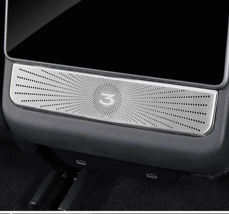 Hintere Luftauslassabdeckung für Tesla Model 3 Highland Model Y/YL Juniper Edelstahl Staubschutzabdeckung Innenraum-Zubehör – Detail 8