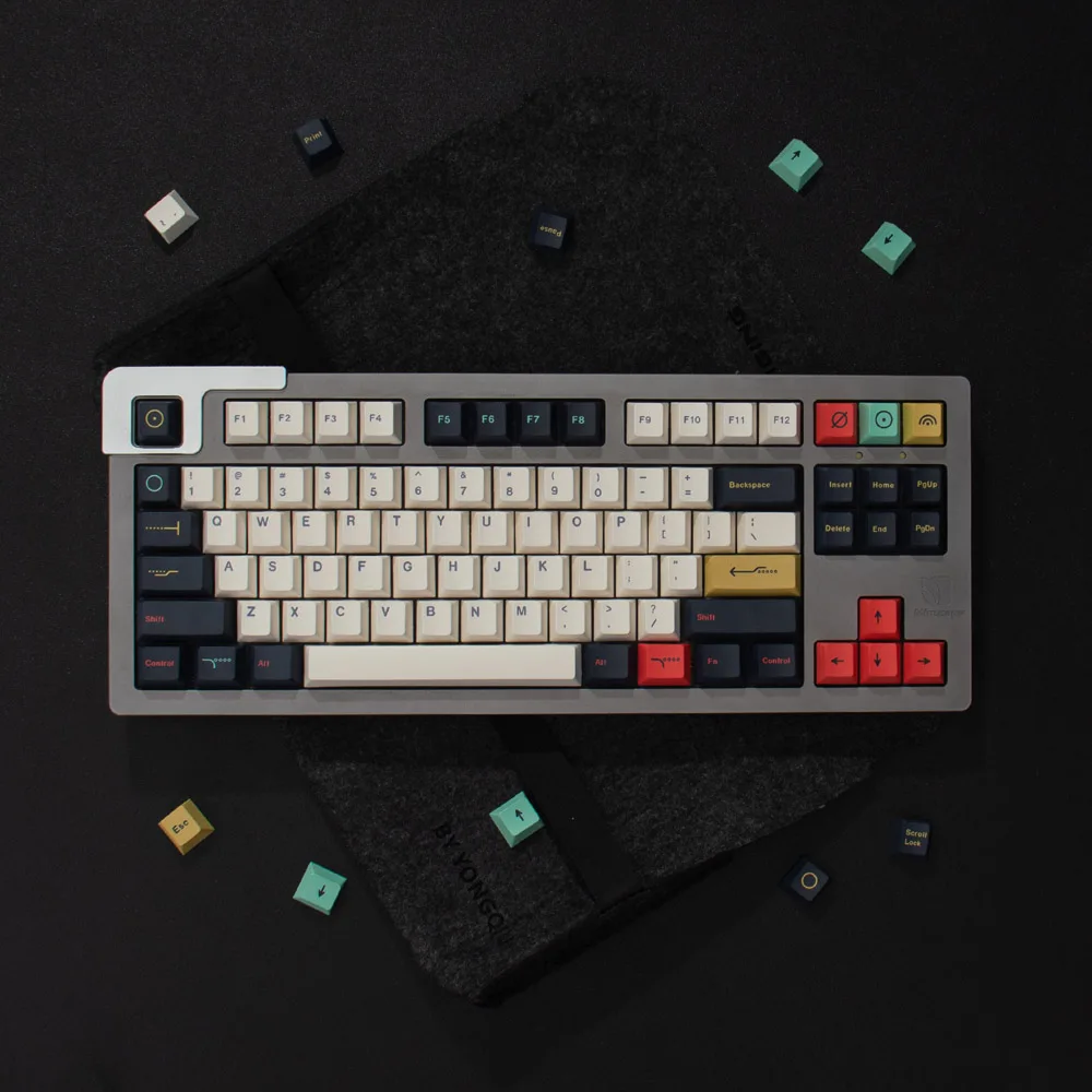 Imagem -03 - Teclado Mecânico Keycaps Pbt Dye Sub Perfil Cereja Colorido Branco Preto Gmk Gk61 Gk61 Akko Anne Pro 2