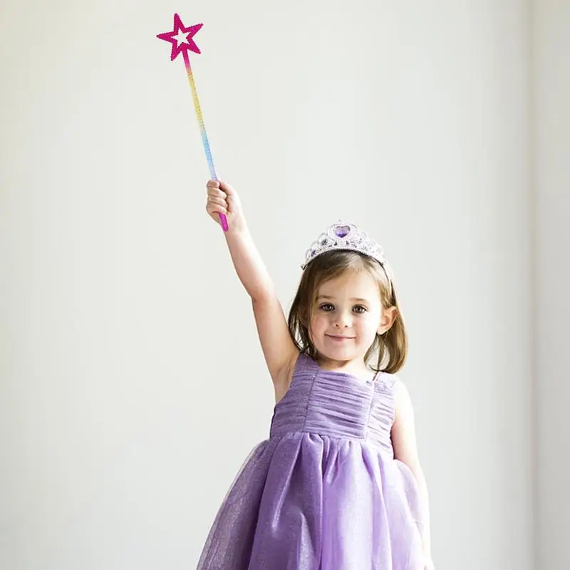 1pc Magic Wand For Kids Golden Silver Star Wand Fairy Princess Angel Wand Sticks For Girls Costume Birthday Party Wedding