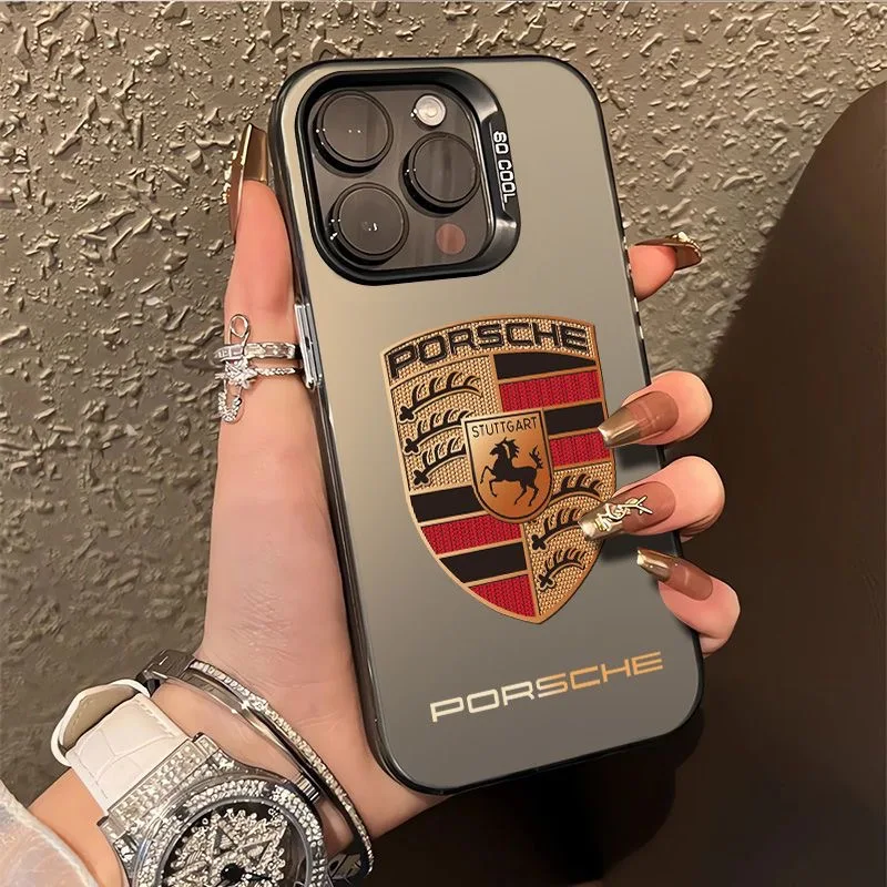 luxury Racing Phone Case For iPhone 16 15 14 13 12 11 Mini Pro Max X XR XSMax 8 Plus Transparent Soft p-porschees-s Back Cover
