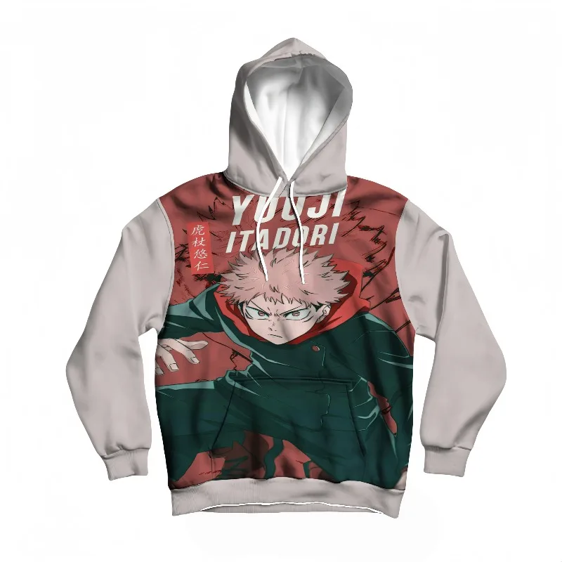 

Mens Anime Jujutsu Kaisen Yuji Itadori Character 3D Printed Hoodie Casual Streetwear Fashion Top Fans Trendy Comfortable Wear