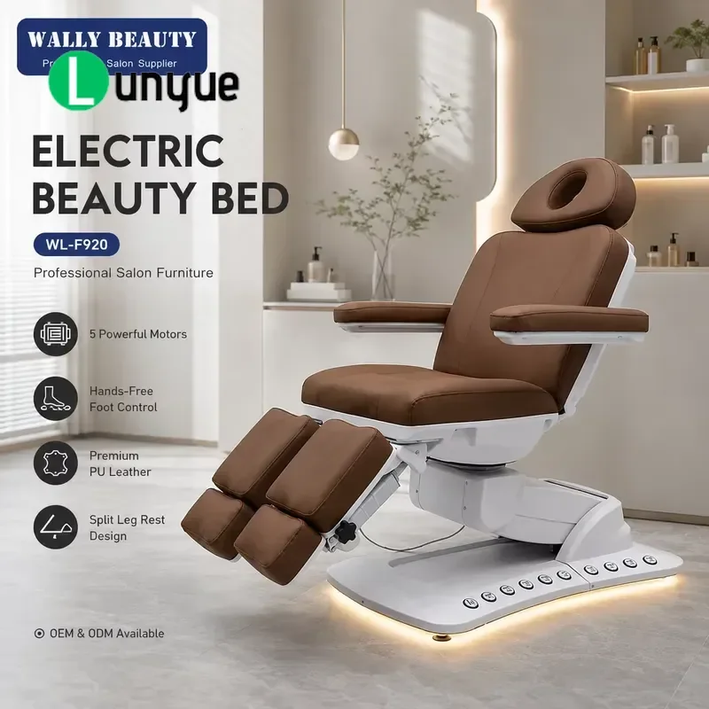 Electric Facial Massage Bed Luxury Spa Beauty Chair for Skin Care Adjustable Recliner Comfortable Professional