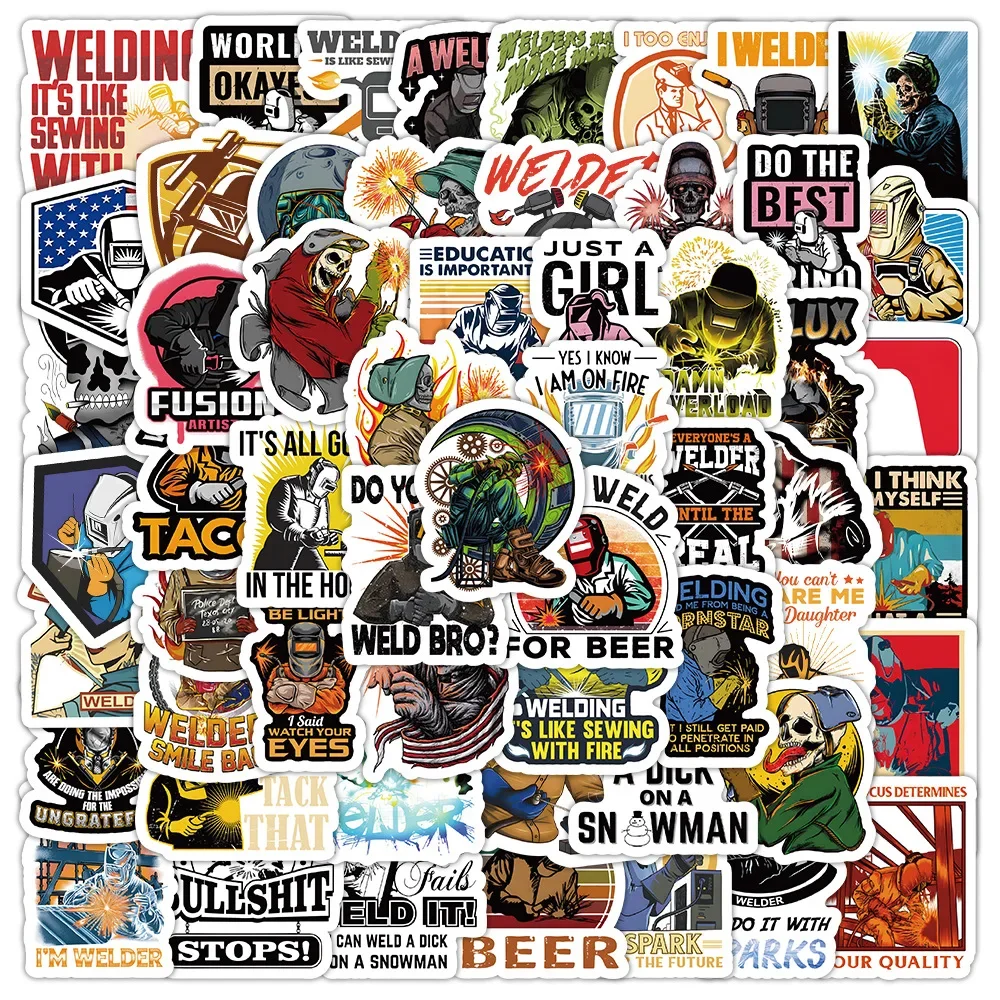 100PCS Cartoon Schweißer Aufkleber Coole Graffiti Dekoration Skateboard Motorrad Laptop Telefon Fall Gitarre Wasserdicht Aufkleber Spielzeug Geschenk