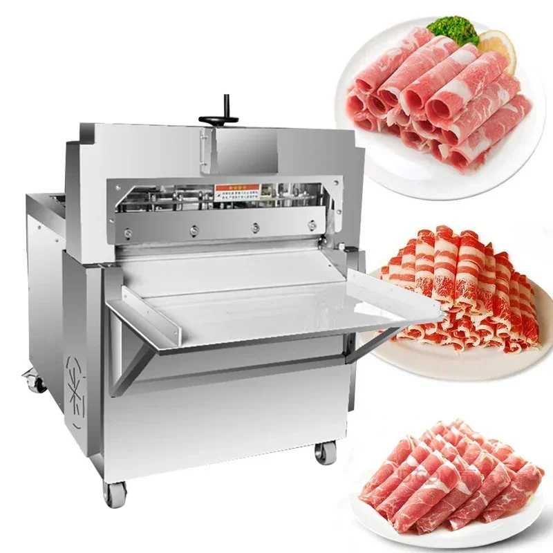 

Automatic Frozen Meat Slicing Machine Meat Slicer Sausage Bacon Beef Mutton Slicing Cutting Machine For Sale