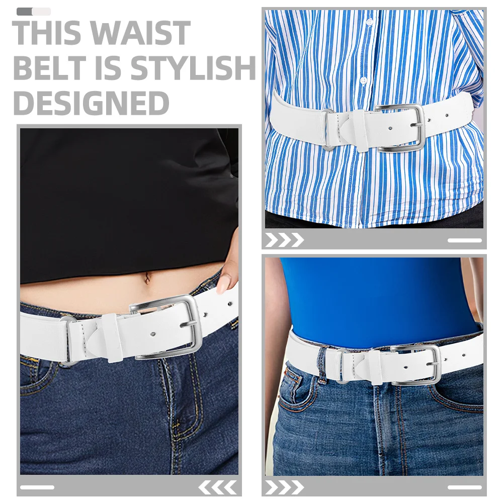 

2Pcs Adjustable Elastic Softball Belt PU Steel Baseball Sports Waist Belt for Youth Men Football Girdle for Men