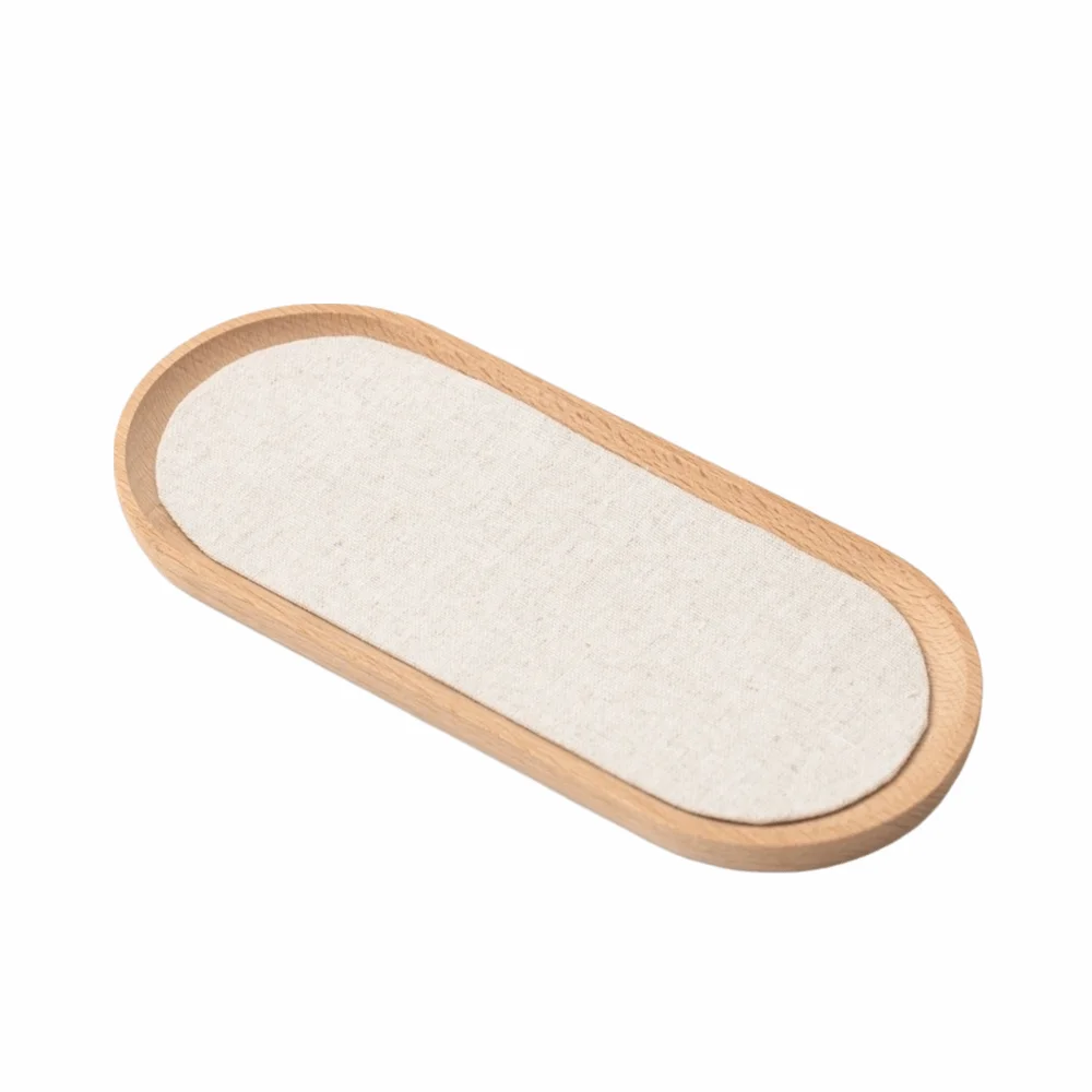 

Wooden Jewelry Storage Tray Stackable Design Portable Jewelry Display Plate Space-saving Multi-Functional Bracelet Necklace Tray